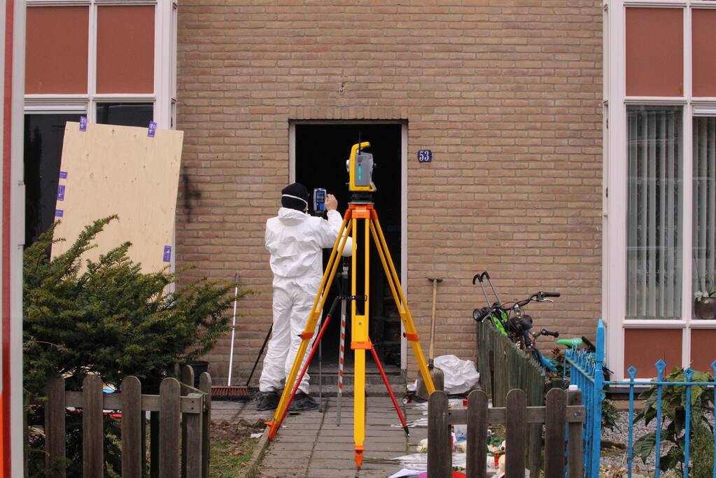 Forensisch onderzoek na brandstichting bij woning