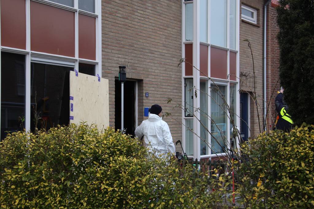 Forensisch onderzoek na brandstichting bij woning