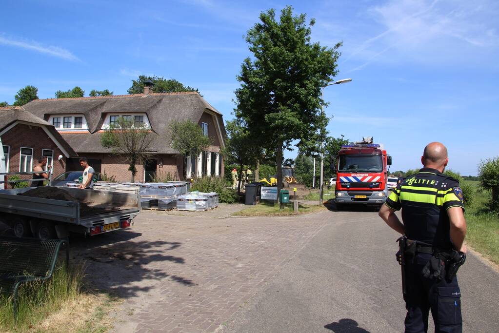 Straat afgezet na gaslek