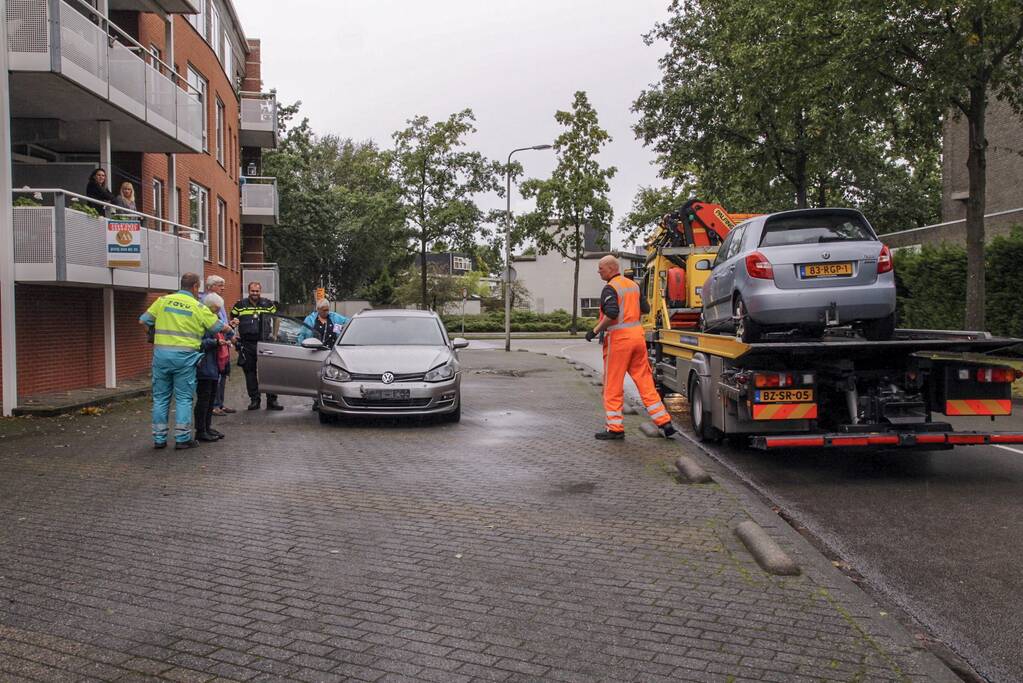 Flinke aanrijding na uitrijden parkeergarage