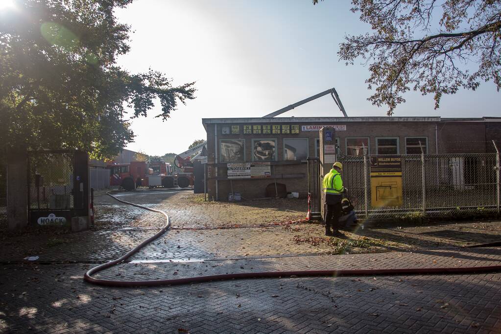 Zeer grote brand voormalige Noack-fabriek, the day after