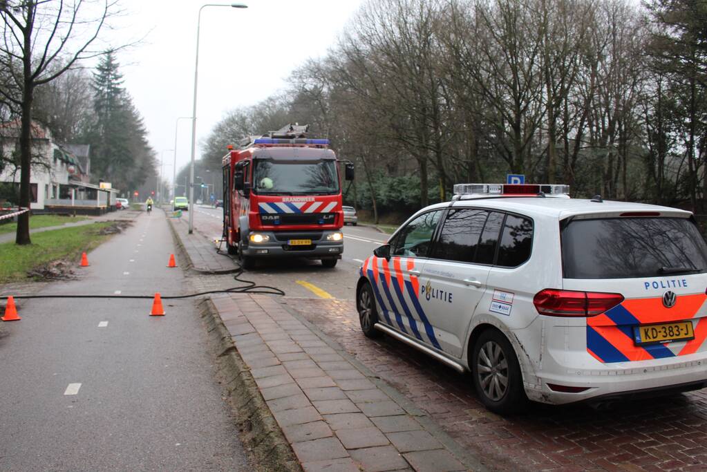 Brandweer opzoek naar gaslek