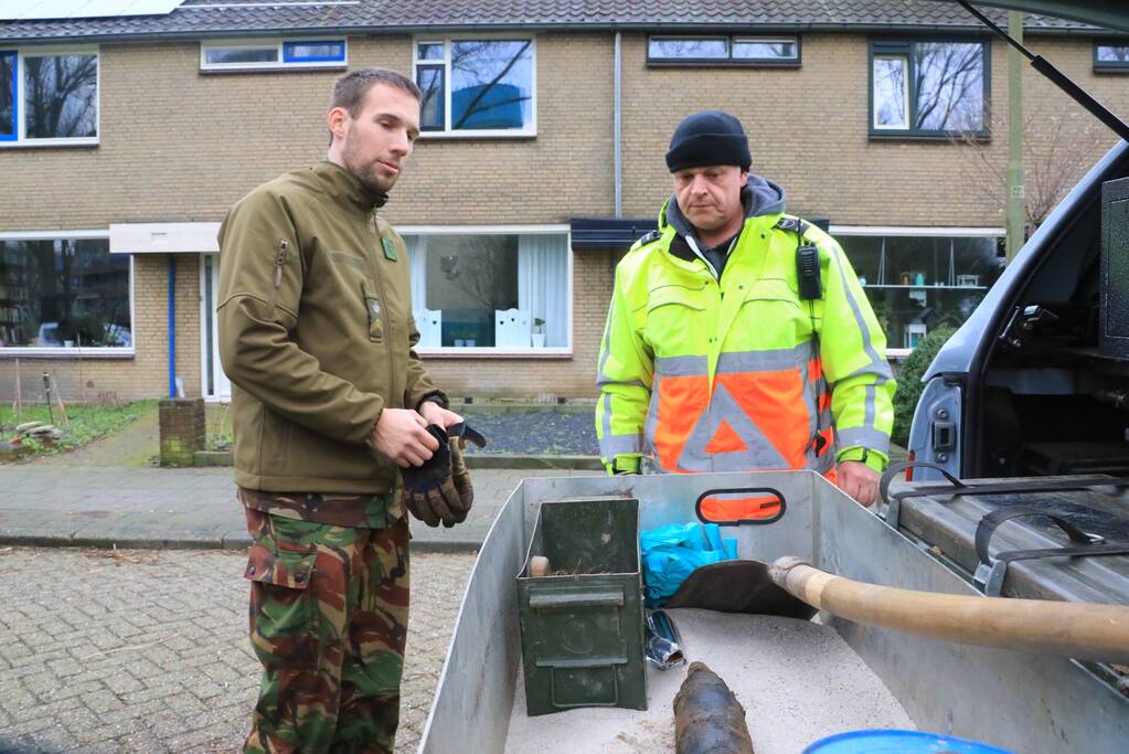 WOII granaat aangetroffen bij graafwerkzaamheden