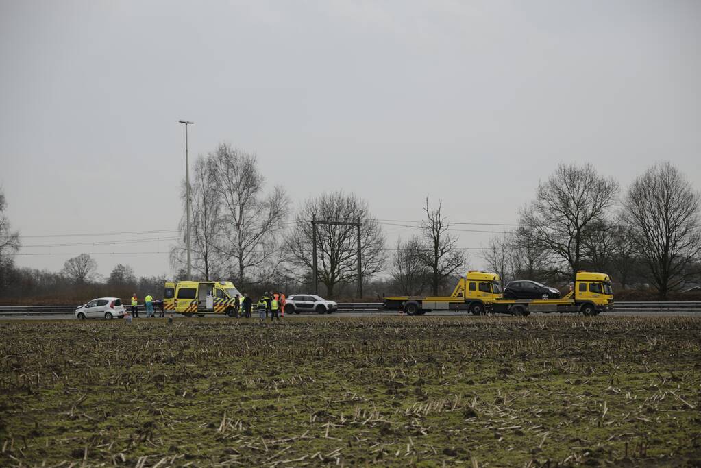 Kop-staartongeval op snelweg