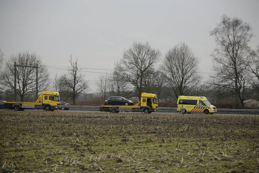 Kop-staartongeval op snelweg