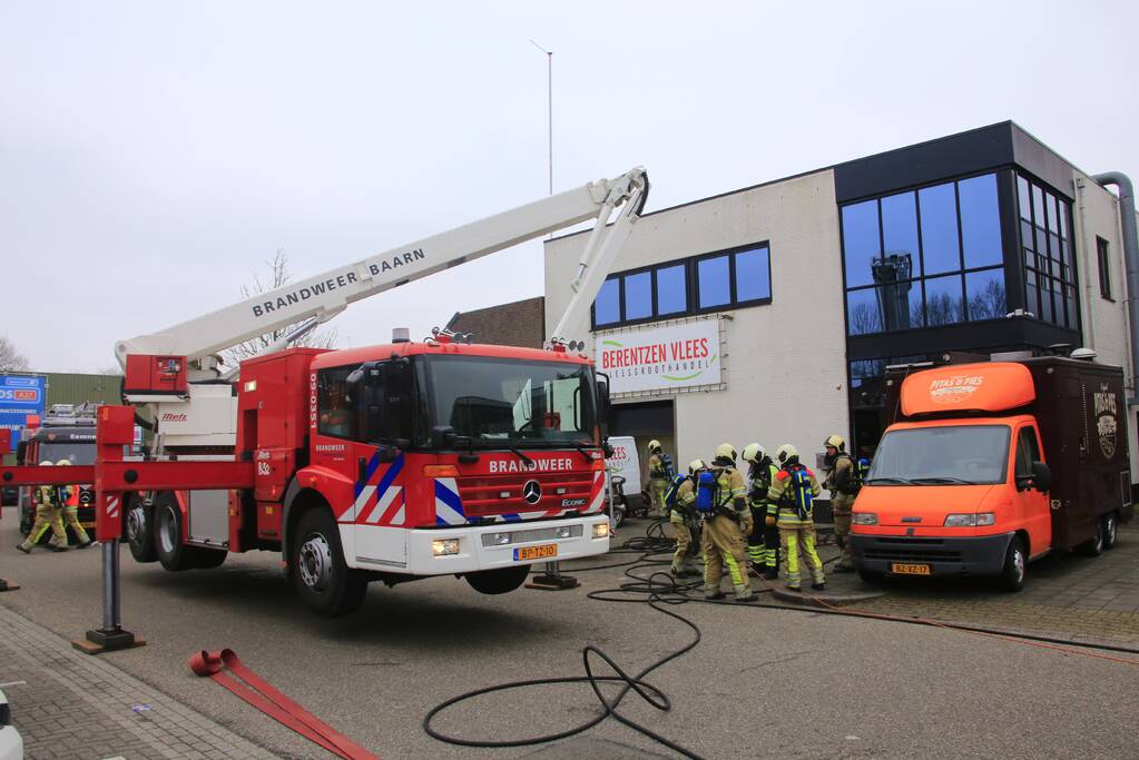 Brand in machine slagerij