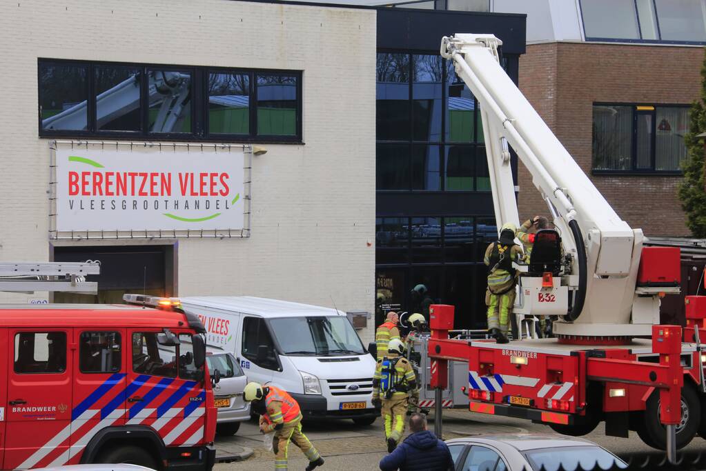 Brand in machine slagerij