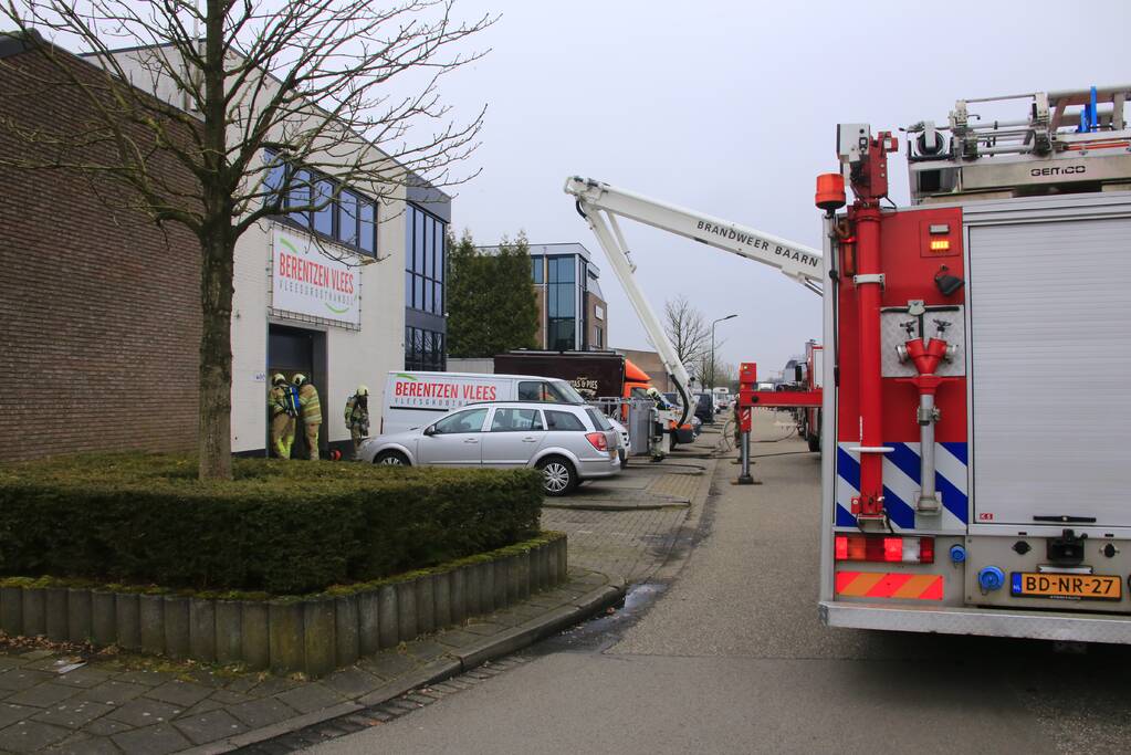 Brand in machine slagerij