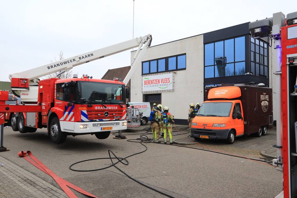 Brand in machine slagerij