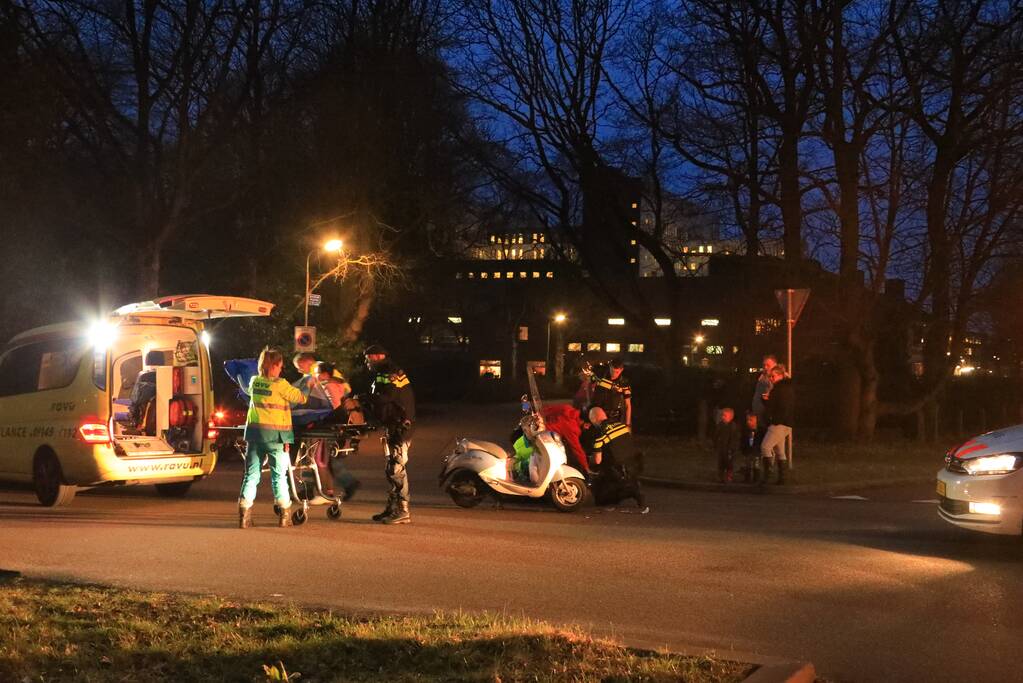 Scooterijster gewond na ongeval