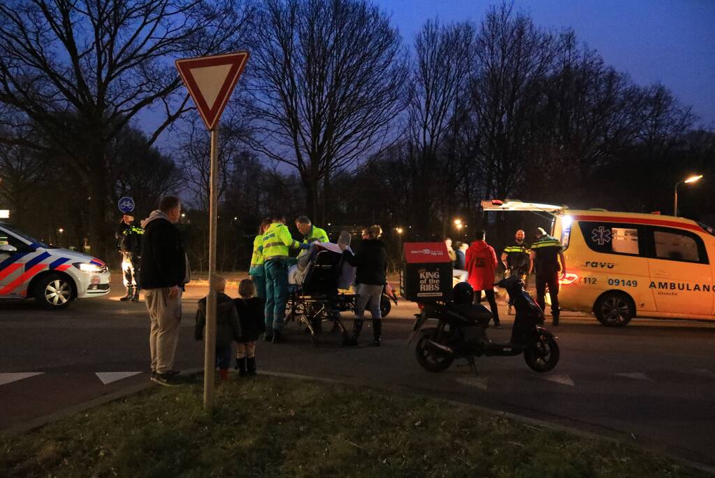 Scooterijster gewond na ongeval