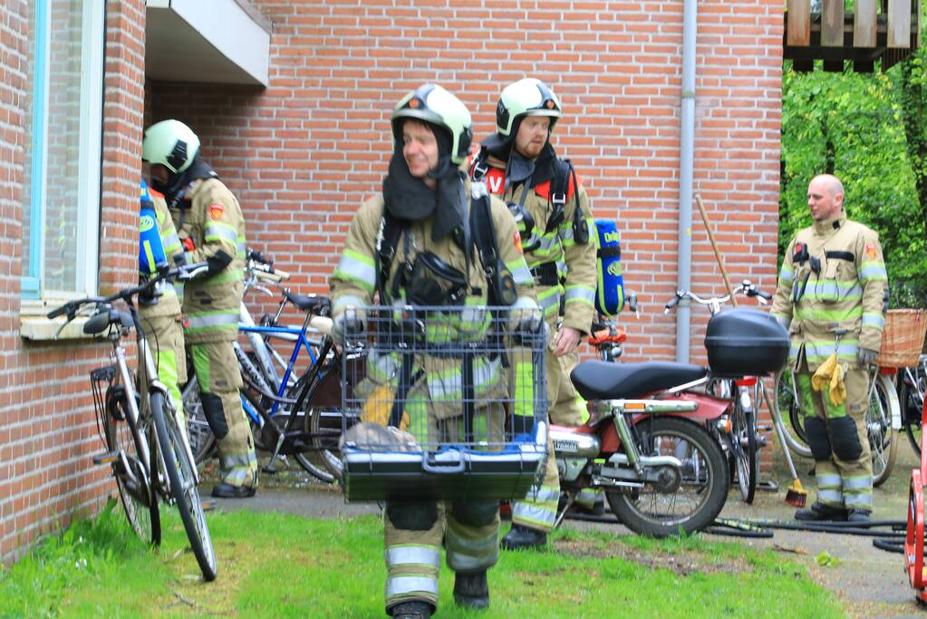 Flat ontruimd na brandstichting