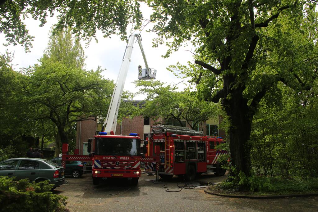 Flat ontruimd na brandstichting