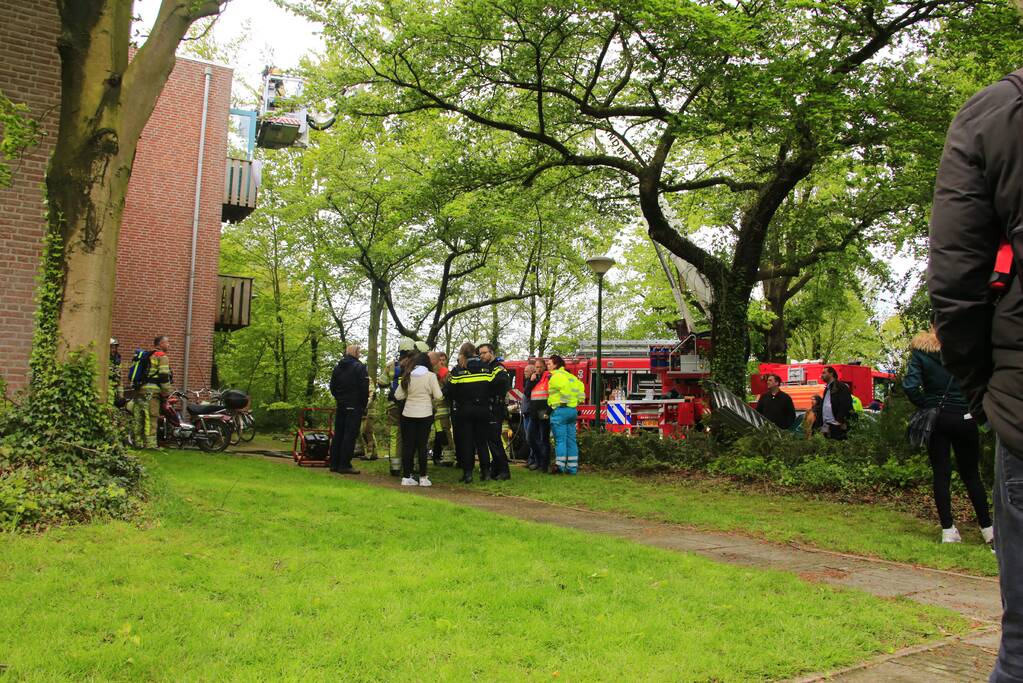 Flat ontruimd na brandstichting