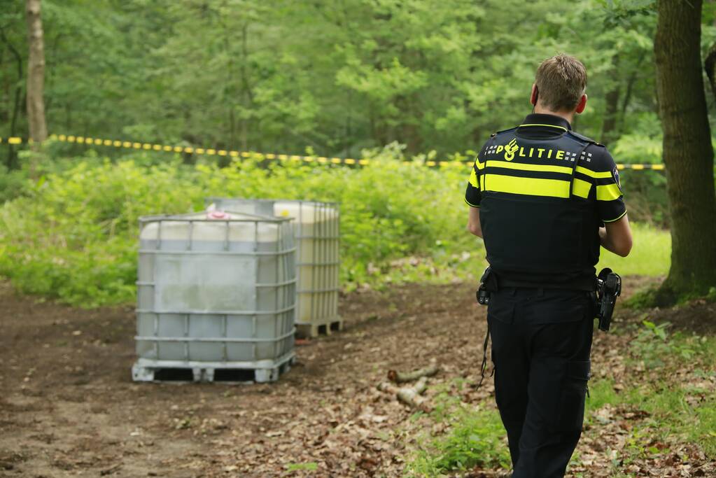 Drugsafval gedumpt in bos