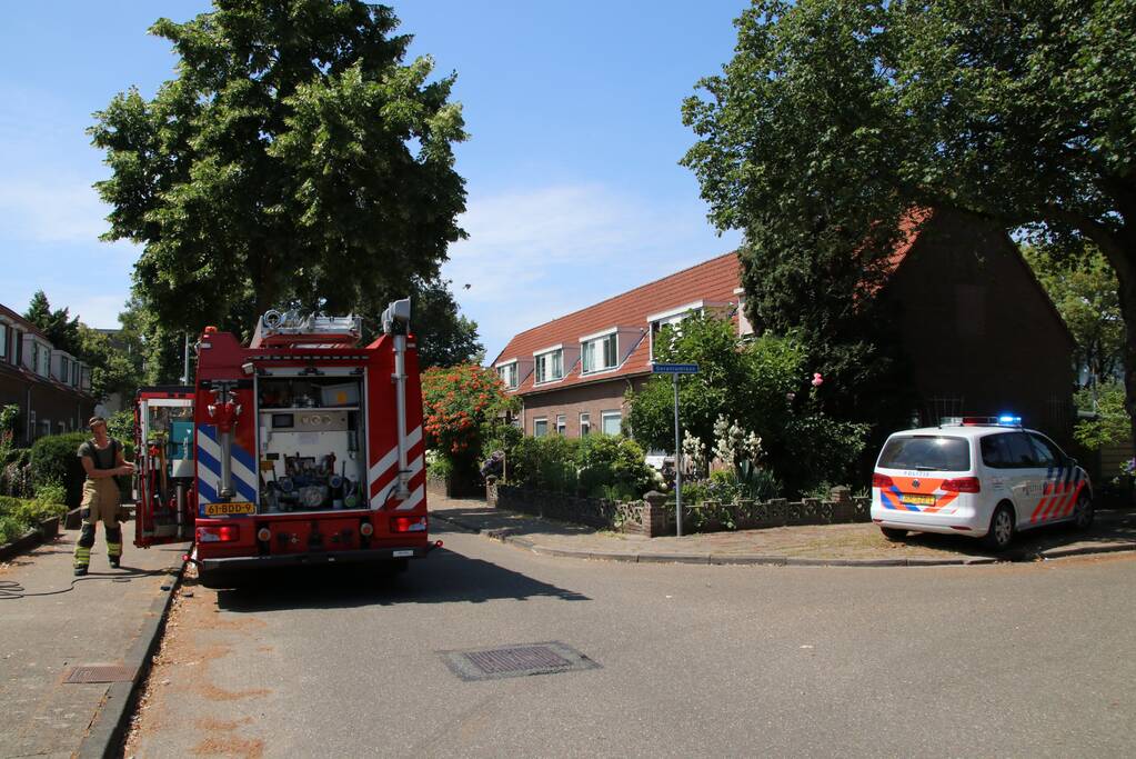 Kledingkast in brand