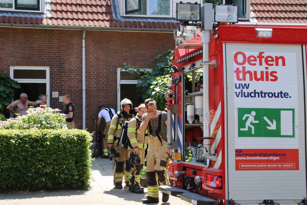 Kledingkast in brand