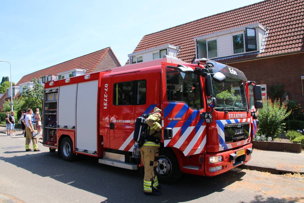 Kledingkast in brand