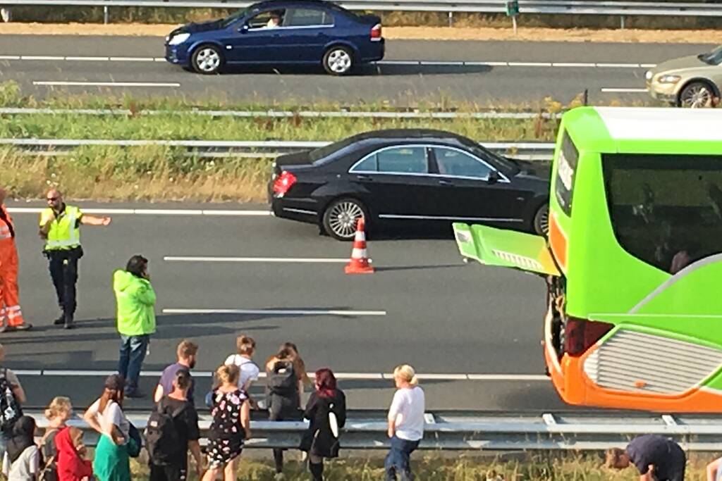 Flixbus strandt na brand