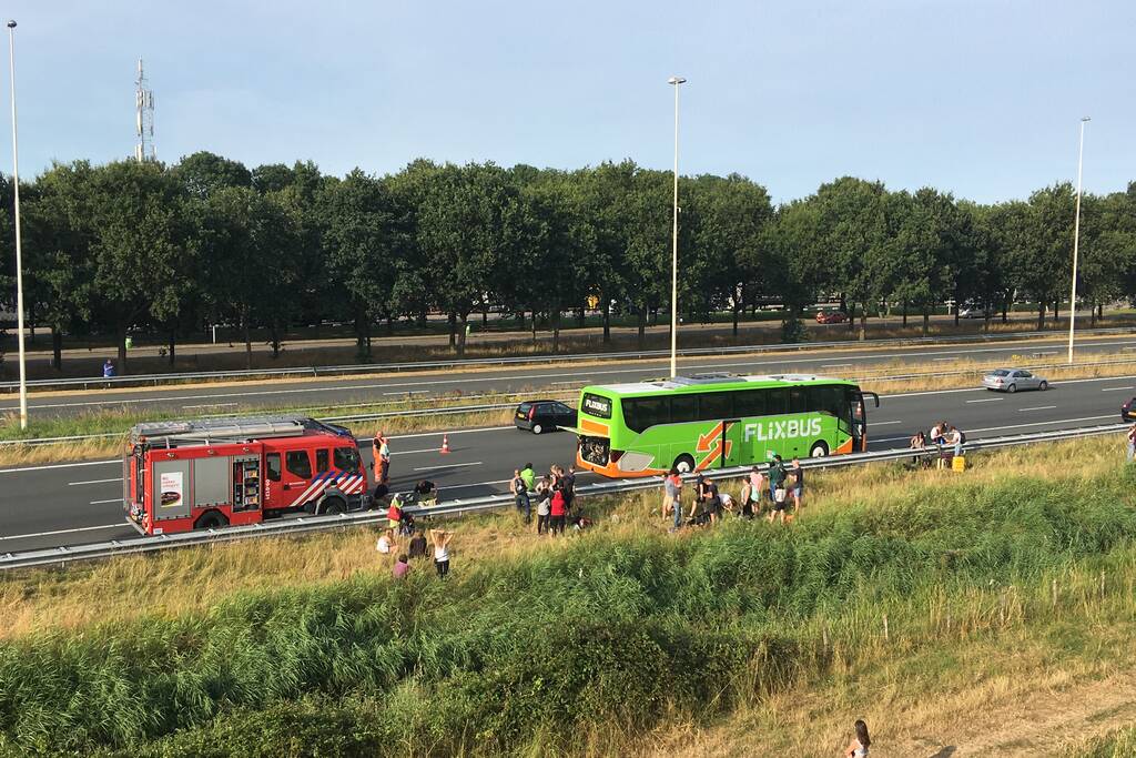 Flixbus strandt na brand