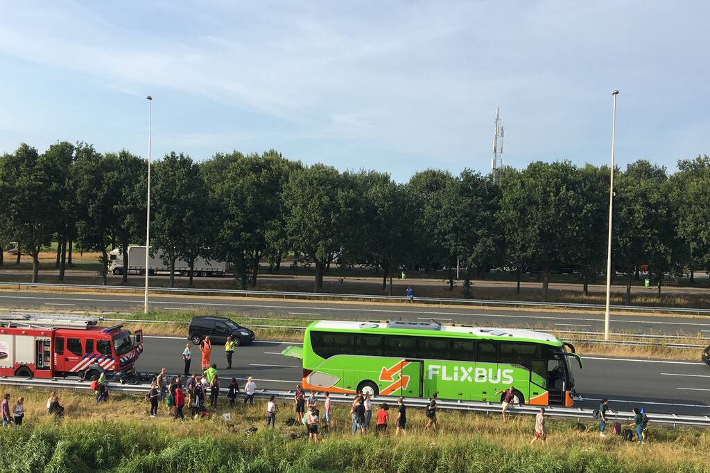 Flixbus strandt na brand