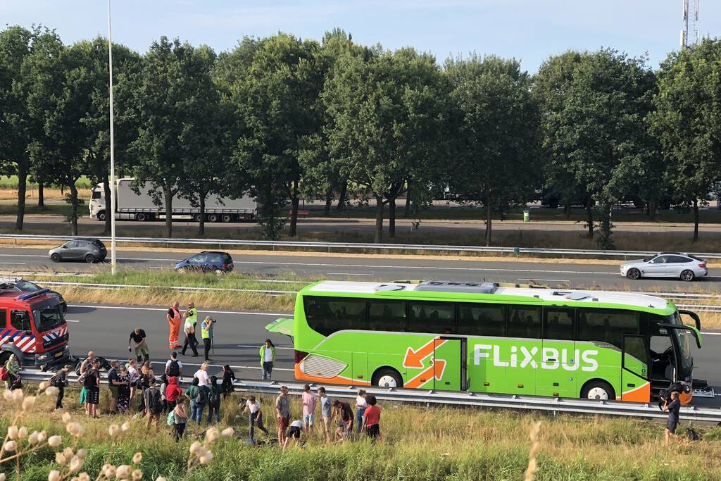 Flixbus strandt na brand