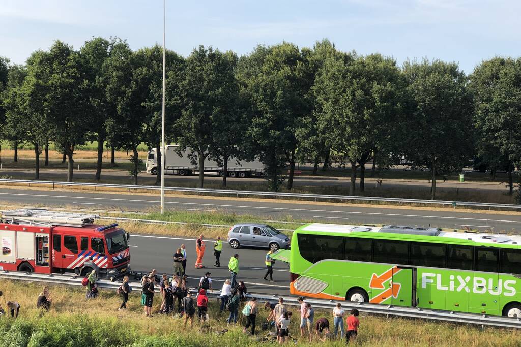 Flixbus strandt na brand