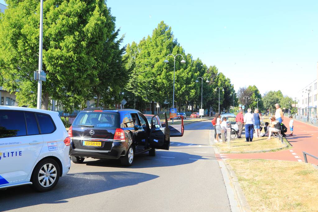 Overstekende fietser aangereden