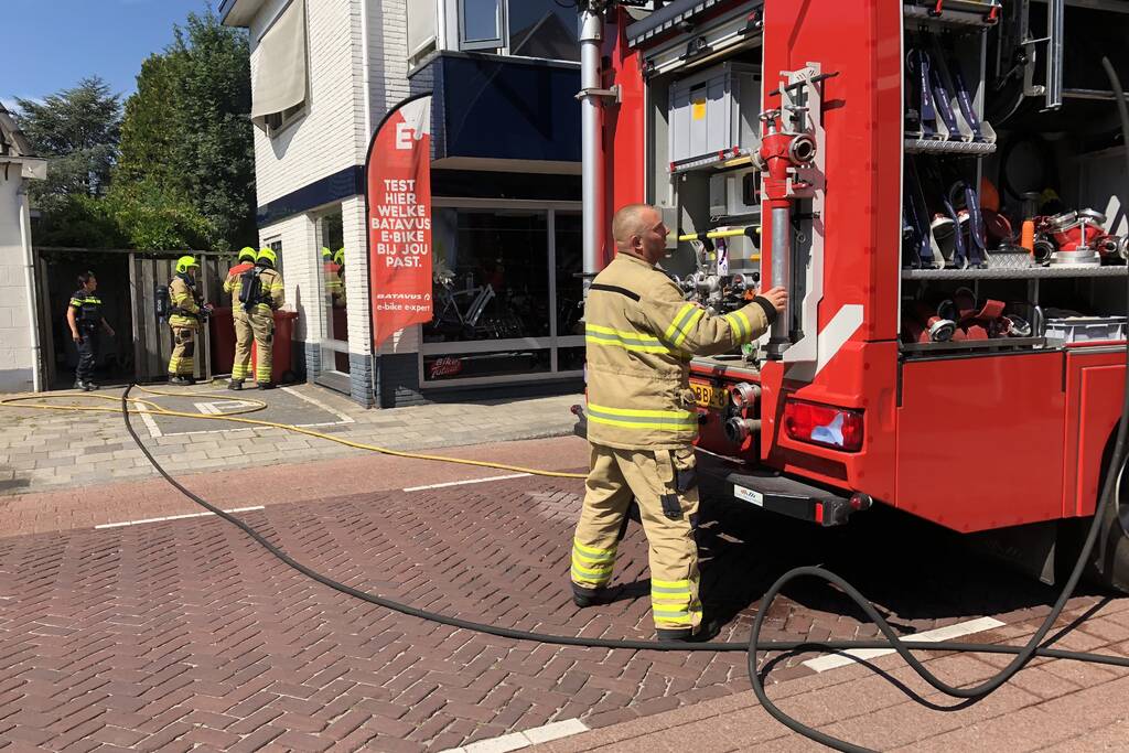 Brand in schuur van Geurts Tweewielers