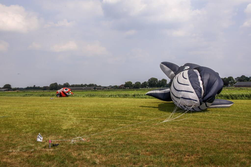 Mega-kites opgelaten boven Vathorst