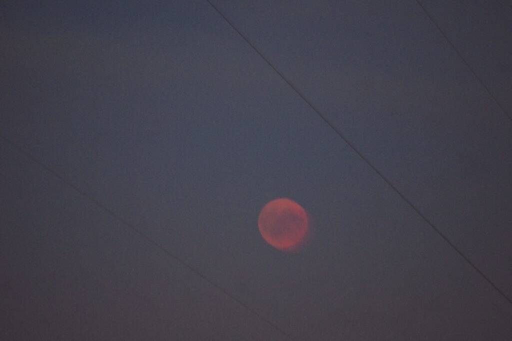 Maansverduistering, bloedmaan voor velen niet te zien