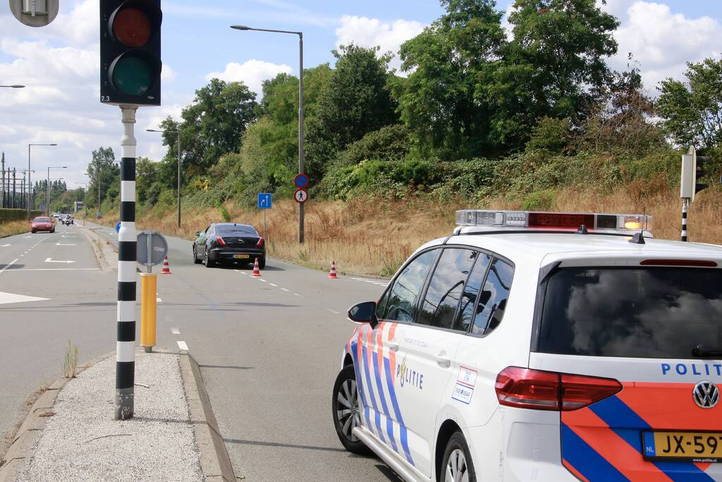 Weg afgesloten door ongeval