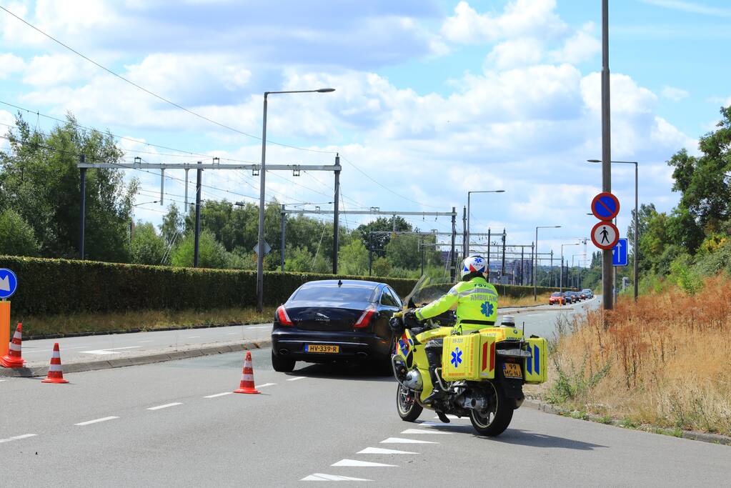 Weg afgesloten door ongeval