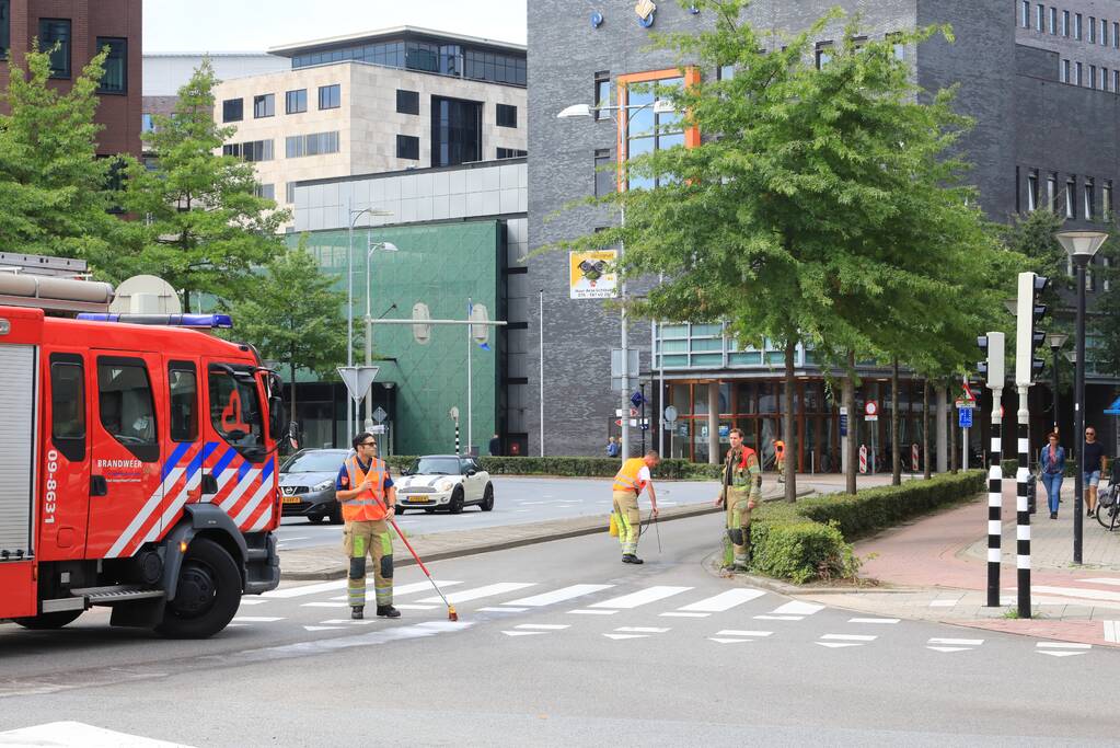 Verkeershinder door vervuilde weg