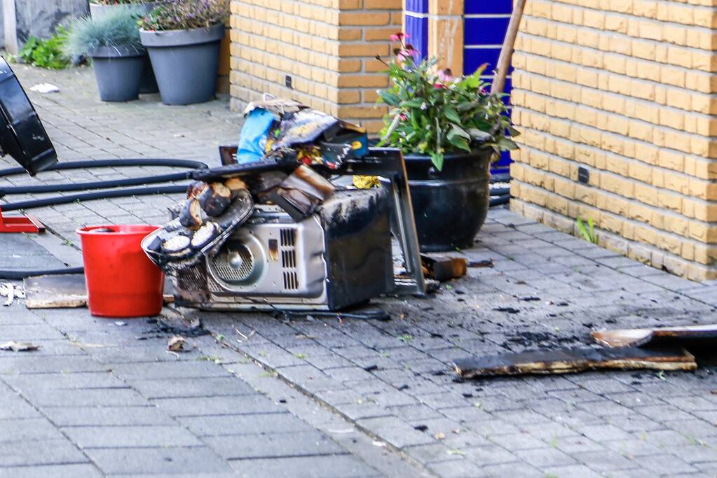 Veel rook bij brand in keuken