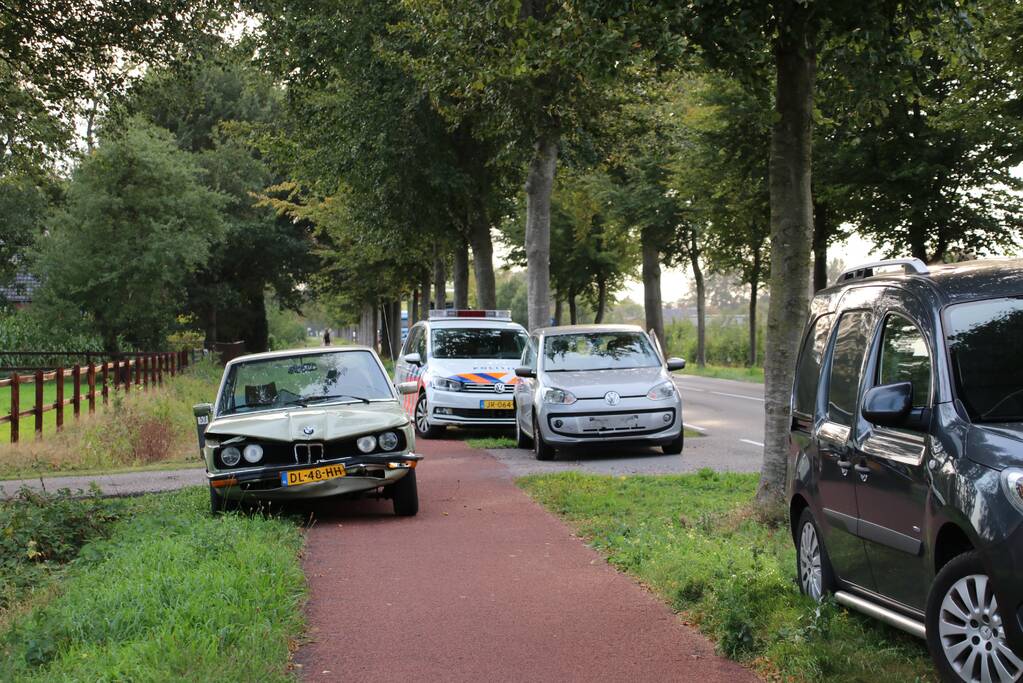 Kettingbotsing met drie auto's