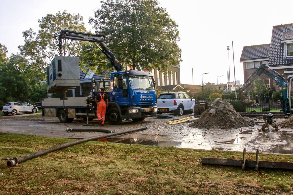 Woningen zonder water door flinke waterlekkage