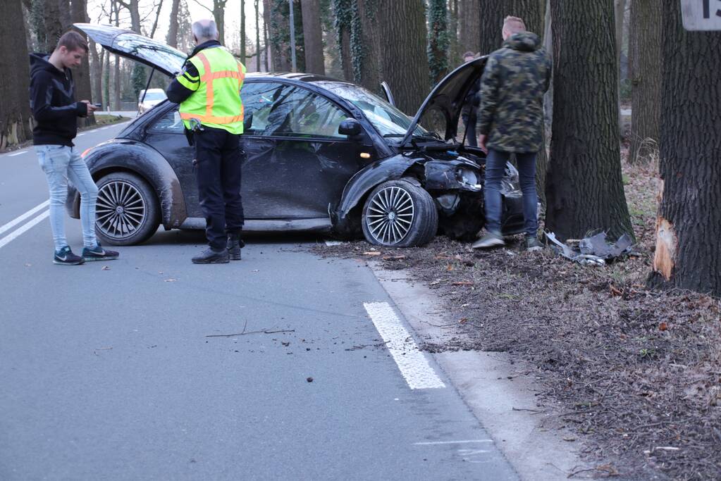 Auto botst frontaal op boom (Barneveld)