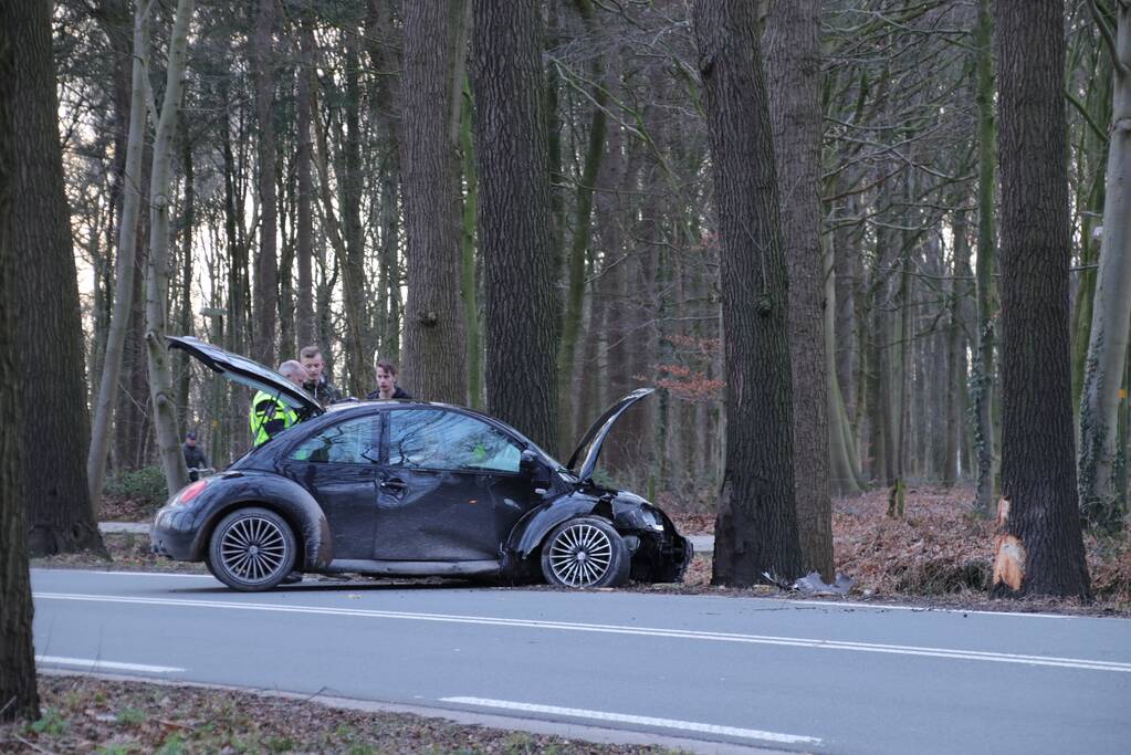 Auto botst frontaal op boom (Barneveld)