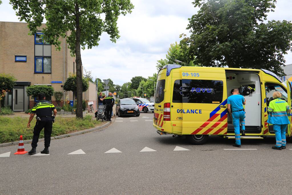 Overstekende fietsster aangereden