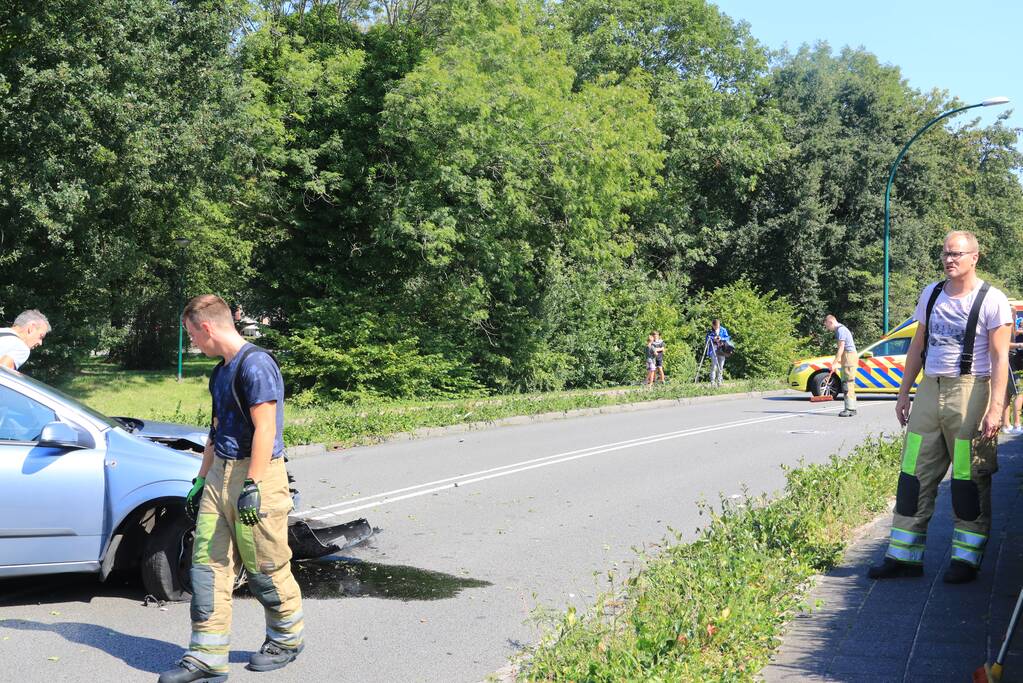 Auto vliegt uit de bocht ramt lantaarnpaal; bestuurder aangehouden