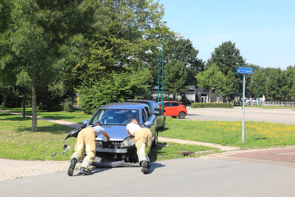 Auto vliegt uit de bocht ramt lantaarnpaal; bestuurder aangehouden