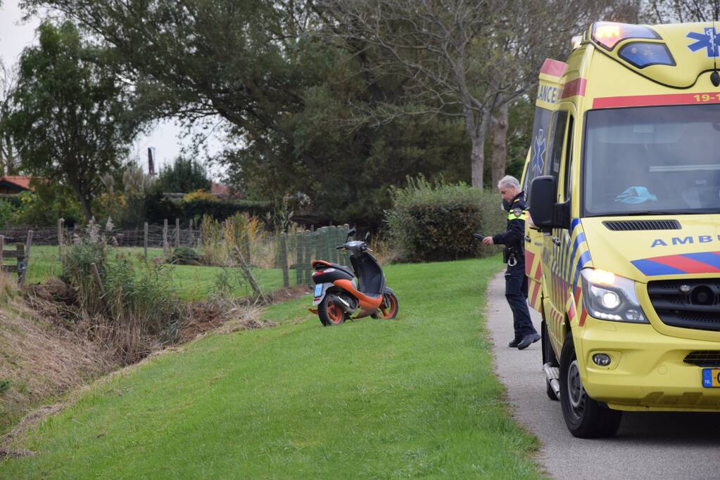 Gewonde na valpartij met scooter