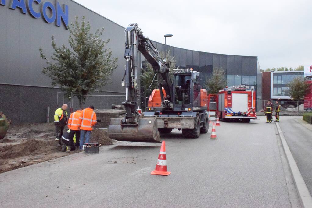 Gasleiding geraakt bij graafwerkzaamheden op bedrijventerrein Gouwepark