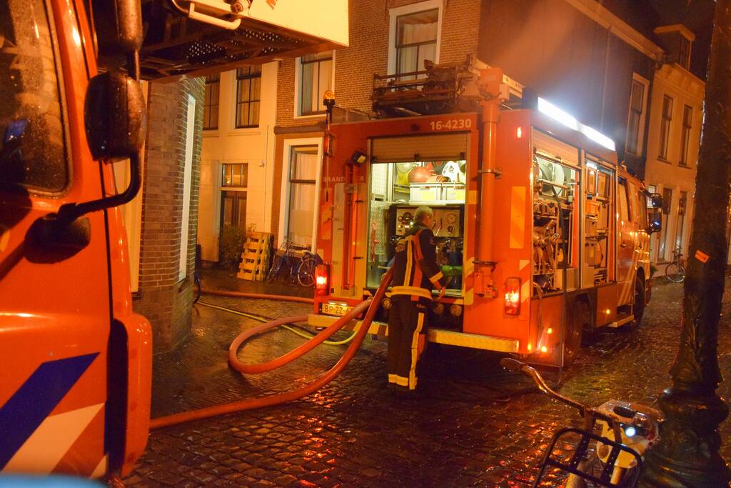 Schoorsteenbrand in monumentaalpand