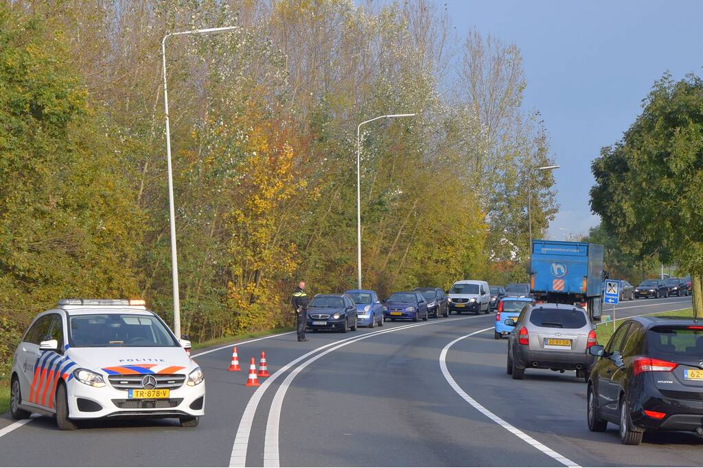 Automobilist ramt lantaarnpaal