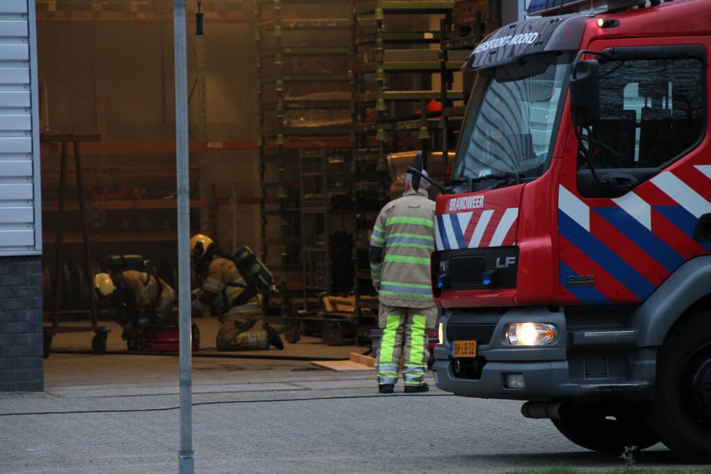 Brand in werkplaats Trilo