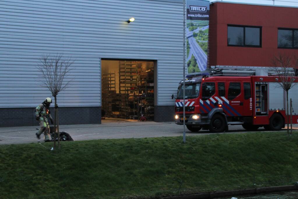 Brand in werkplaats Trilo