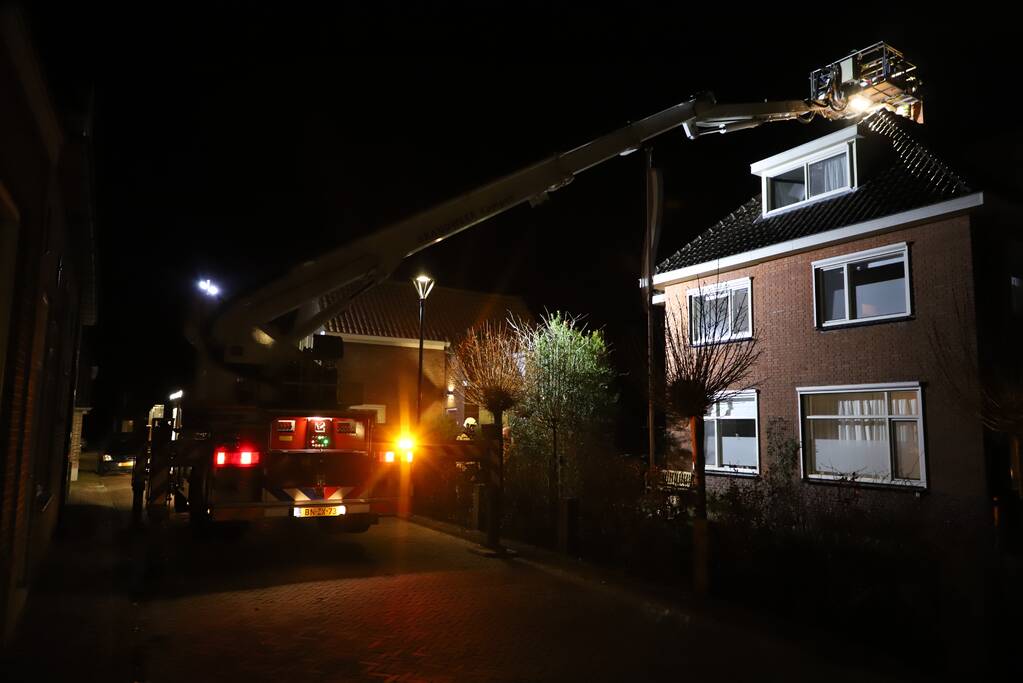 Brand in schoorsteen snel onder controle