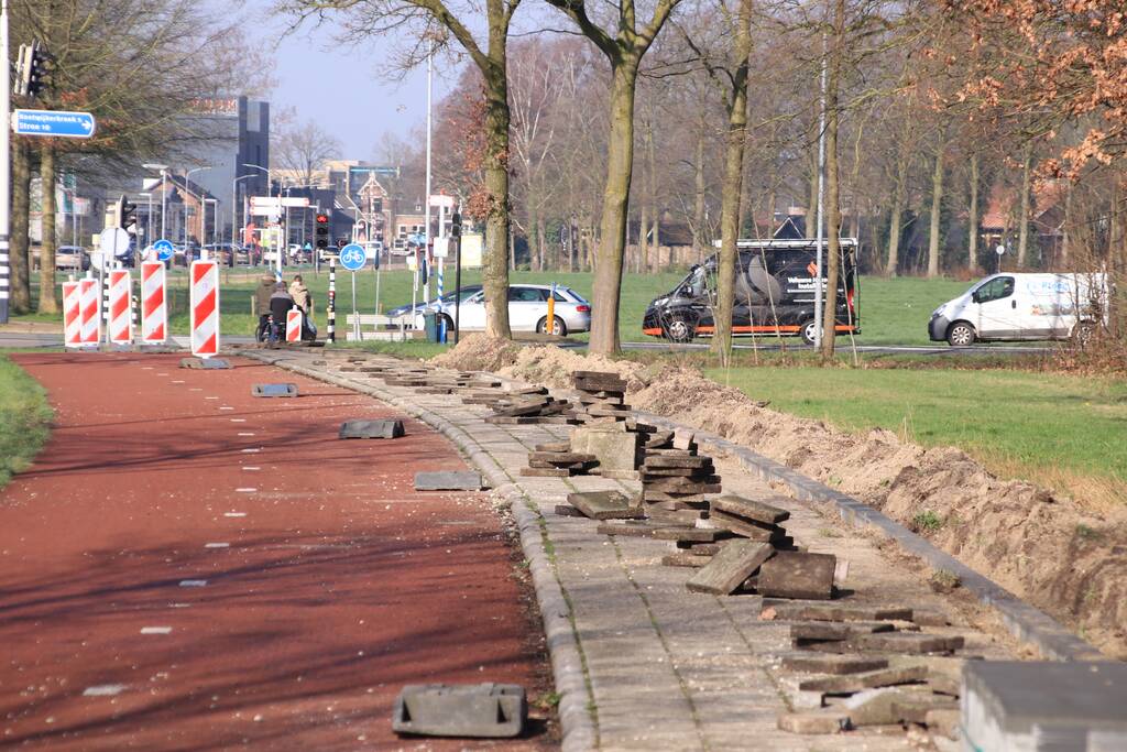 Wegafzetting verplaatst naar mobiel toilet